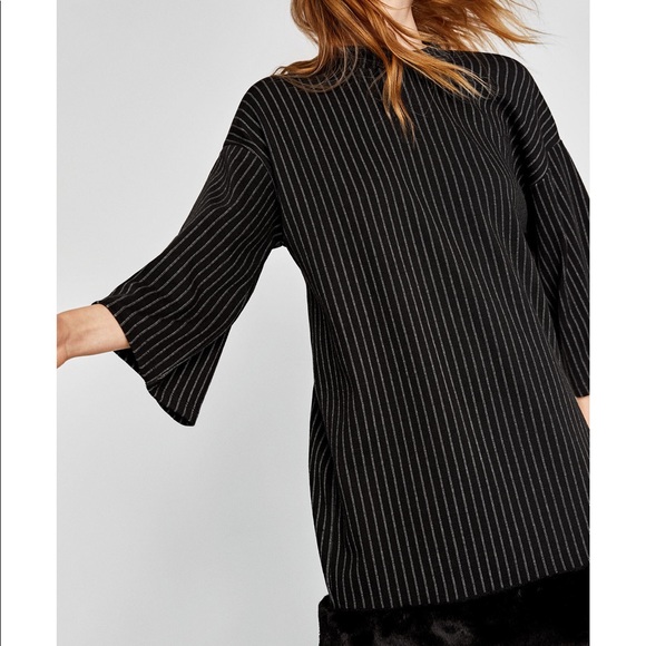 Zara Striped Mini Dress Faux Fur Trim Holiday Sm - Picture 4 of 8